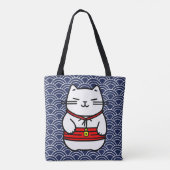 Japanse gelukskat of Maneki-Neko Tote Bag (Achterkant)