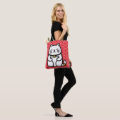 Japanse gelukskat of Maneki-Neko Tote Bag (Op model)