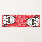 Japanse gelukskat of Maneki-Neko Yogamat (Voorkant (horizontaal))