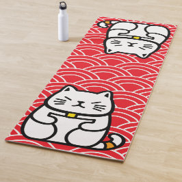 Japanse gelukskat of Maneki-Neko Yogamat