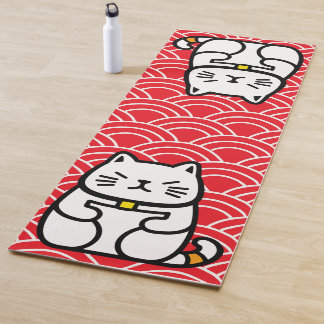 Japanse gelukskat of Maneki-Neko Yogamat