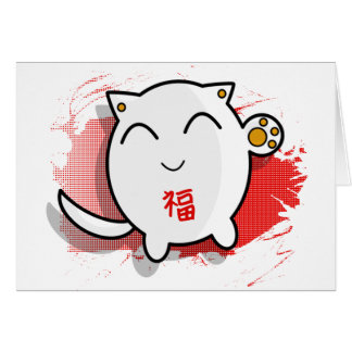 Japanse geluksvogel: wit/rood