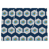 Japanse Geometric Lily Flower Pattern Groot Cadeauzakje (Voorkant)