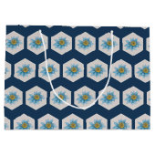 Japanse Geometric Lily Flower Pattern Groot Cadeauzakje (Achterkant)