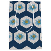 Japanse Geometric Lily Flower Pattern Medium Cadeauzakje (Voorkant)