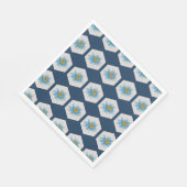 Japanse Geometric Lily Flower Pattern Servet (Hoek)