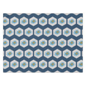 Japanse Geometric Lily Flower Pattern Tafelkleed (Voorkant (Horizontaal))