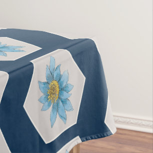Japanse Geometric Lily Flower Pattern Tafelkleed