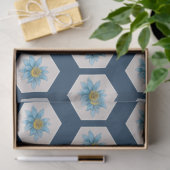 Japanse Geometric Lily Flower Pattern Tissuepapier (Geschenk)