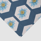 Japanse Geometric Lily Flower Pattern Tissuepapier (Detail)