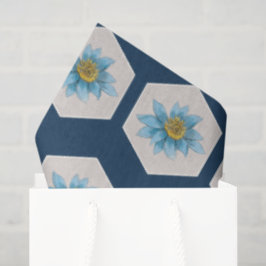 Japanse Geometrische Waterlelie Bloem Patroon Tissuepapier