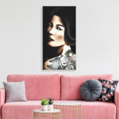 Japanse getatoeëerde vrouw canvas afdruk (Insitu (Woonkamer))