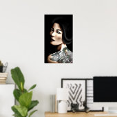 Japanse getatoeëerde vrouw poster (Thuiskantoor)