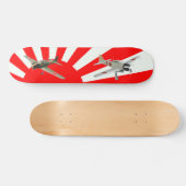 Japanse gevechtsvliegtuigen met vlag persoonlijk skateboard (Horizontaal)