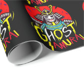 Japanse Ghost Samurai Martial Art in Retro stijl Cadeaupapier (Rol Hoek)
