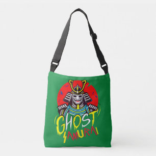 Japanse Ghost Samurai Martial Art in Retro stijl Crossbody Tas