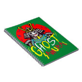Japanse Ghost Samurai Martial Art in Retro stijl Notitieboek (Rechterzijde)