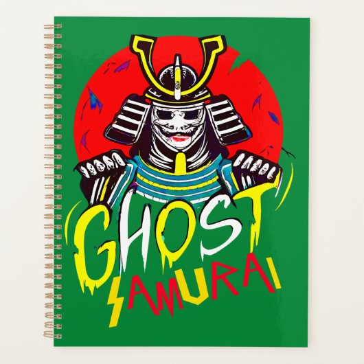 Japanse Ghost Samurai Martial Art in Retro stijl Planner (Voorkant)