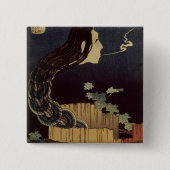 Japanse Ghost Vierkante Button 5,1 Cm (Voorkant)