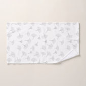 Japanse Ginkgo Biloba laat zwarte witte boom Handdoek (Handdoek)