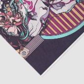 Japanse GIrl Flowers in Hair Tissuepapier (Detail)