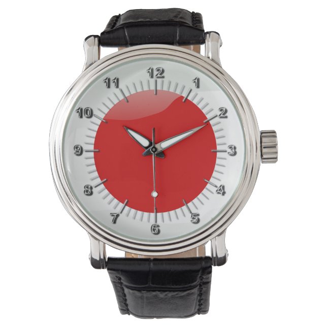 Japanse glanzende vlag horloge (Voorkant)