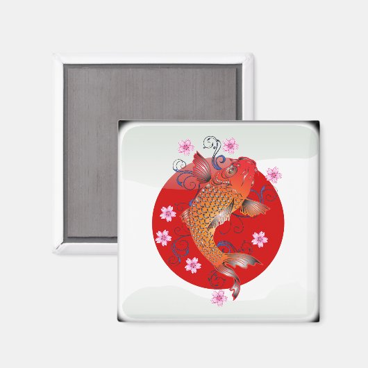 Japanse glanzende vlag magneet (Voorkant / Achterkant)