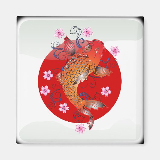 Japanse glanzende vlag magneet (Voorkant)