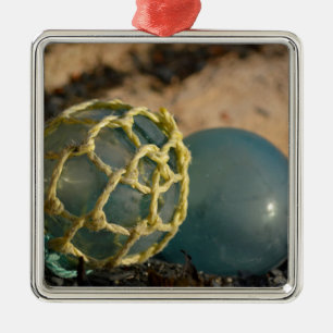 Japanse glazen visvangfloat metalen ornament