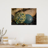 Japanse glazen visvangfloat poster (Keuken)