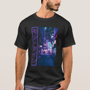 Japanse Glitch Cyberpunk Tokyo Streetslijet Aesthe T-shirt
