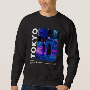 Japanse Glitch Cyberpunk Tokyo Streetslijet Aesthe Trui