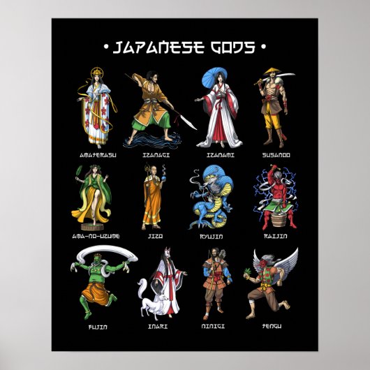 Japanse goden poster (Voorkant)