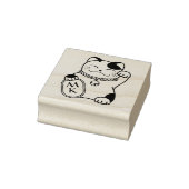 Japanse Goed Geluk Kat, Maneki Neko - Monogram Rubberstempel (Stempel)