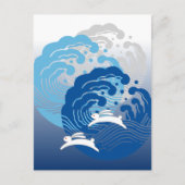 Japanse golf en witte konijn briefkaart (Voorkant)