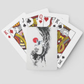 Japanse Golf, Heron, minimale schilderkunst Pokerkaarten (Achterkant)