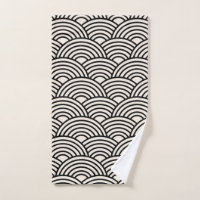 Japanse Golf Seigaiha Black en Cream White
