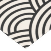 Japanse Golf Seigaiha Black en Cream White Tafelkleed (Gekanteld)