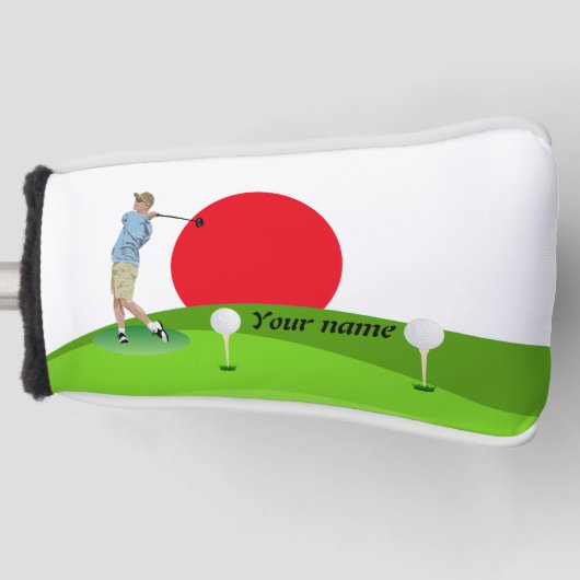 Japanse golfer golfheadcover (Voorkant)