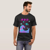 Japanse Golfgolf — Ufo Vaporwave Otaku Synthwave T-shirt (Voorkant volledig)