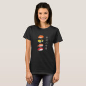 Japanse golfkat sushi, Salmon Roll, Japanse Sushi T-shirt (Voorkant volledig)