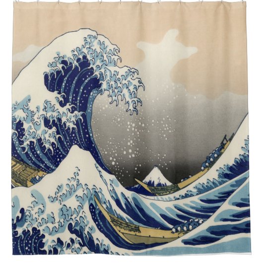 Japanse golfkunst douchegordijn (Voorkant)