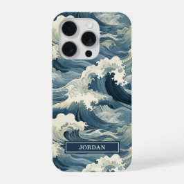 Japanse Golfpatroon met Monogram iPhone 15 Pro Case