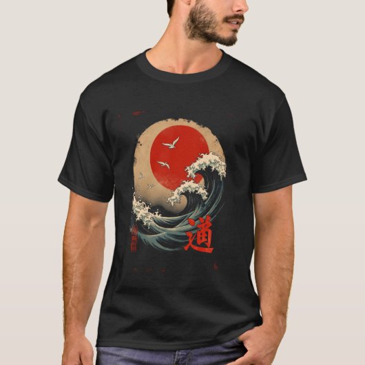 Japanse golfpatroon t-shirt (Voorkant)