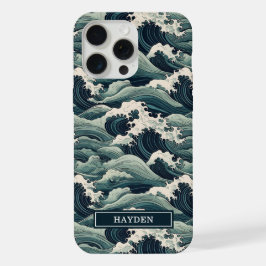 Japanse Golfprint met Monogram iPhone 15 Pro Max Case
