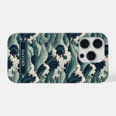 Japanse Golfprint Monogram iPhone Hoesje (Achterkant horizontaal)