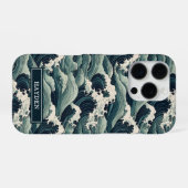 Japanse Golfprint Monogram iPhone Hoesje (Achterkant horizontaal)
