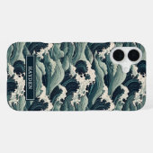 Japanse Golfprint Monogram iPhone Hoesje (Achterkant horizontaal)
