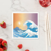 Japanse Golve Art Sunset Ocean Servet (Insitu)