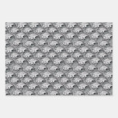  Japanse golven, Blue.Turquoise, Blk/White Inpakpapier Vel (Voorkant 3)